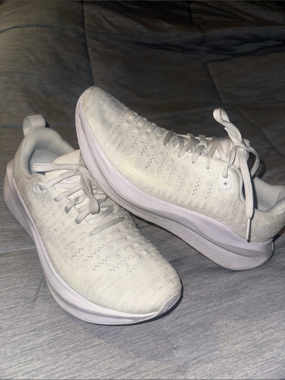 Nike Women's White Knit Athletic Shoes